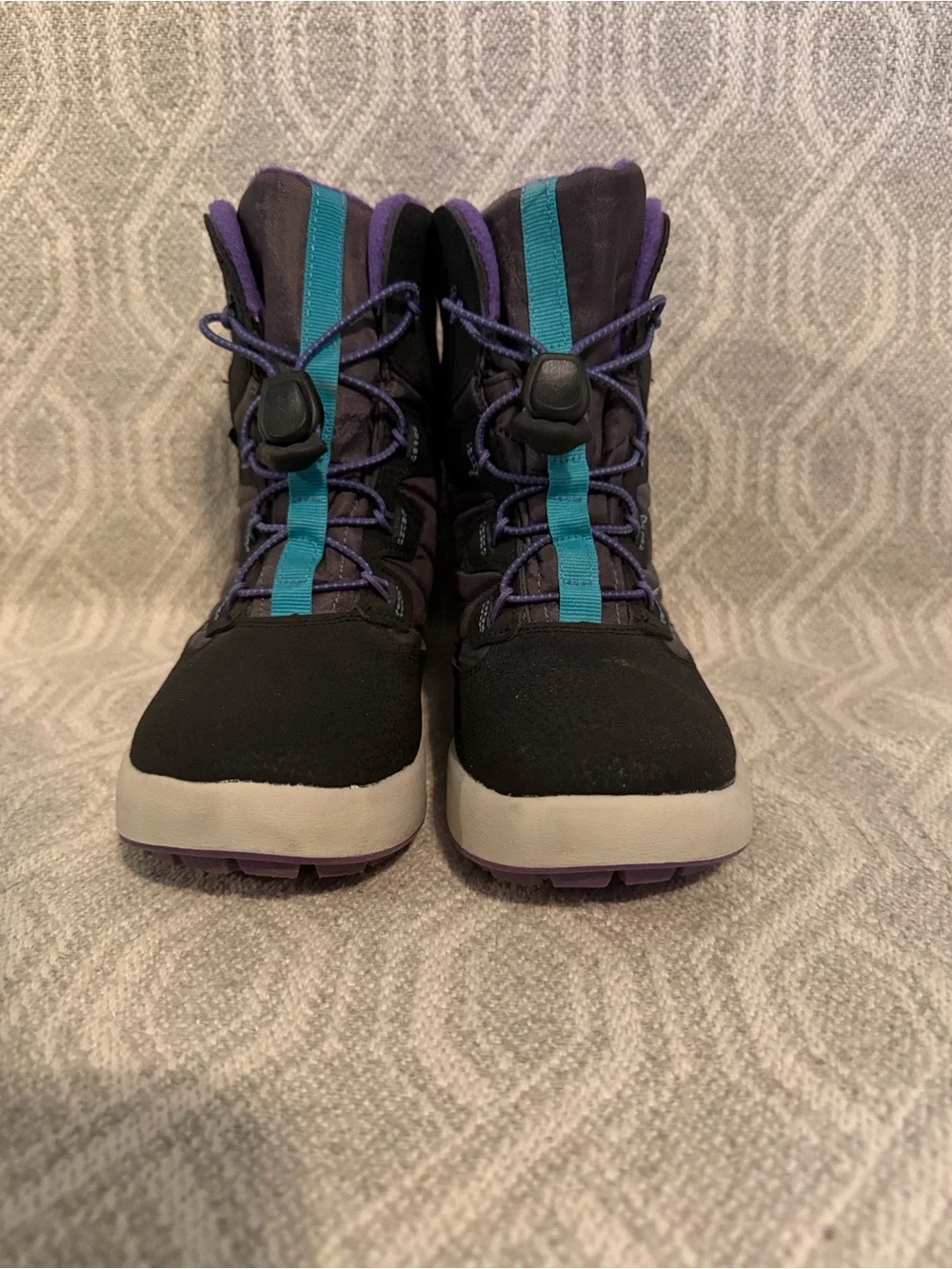 Merrell Girls Black and Teal Winter Boots - Lightweight Waterproof Comfort